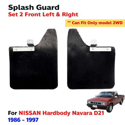Splash Guard Mud Flap Rubber Front Pair Fits Nissan Hardbody D21 2WD 1986-97