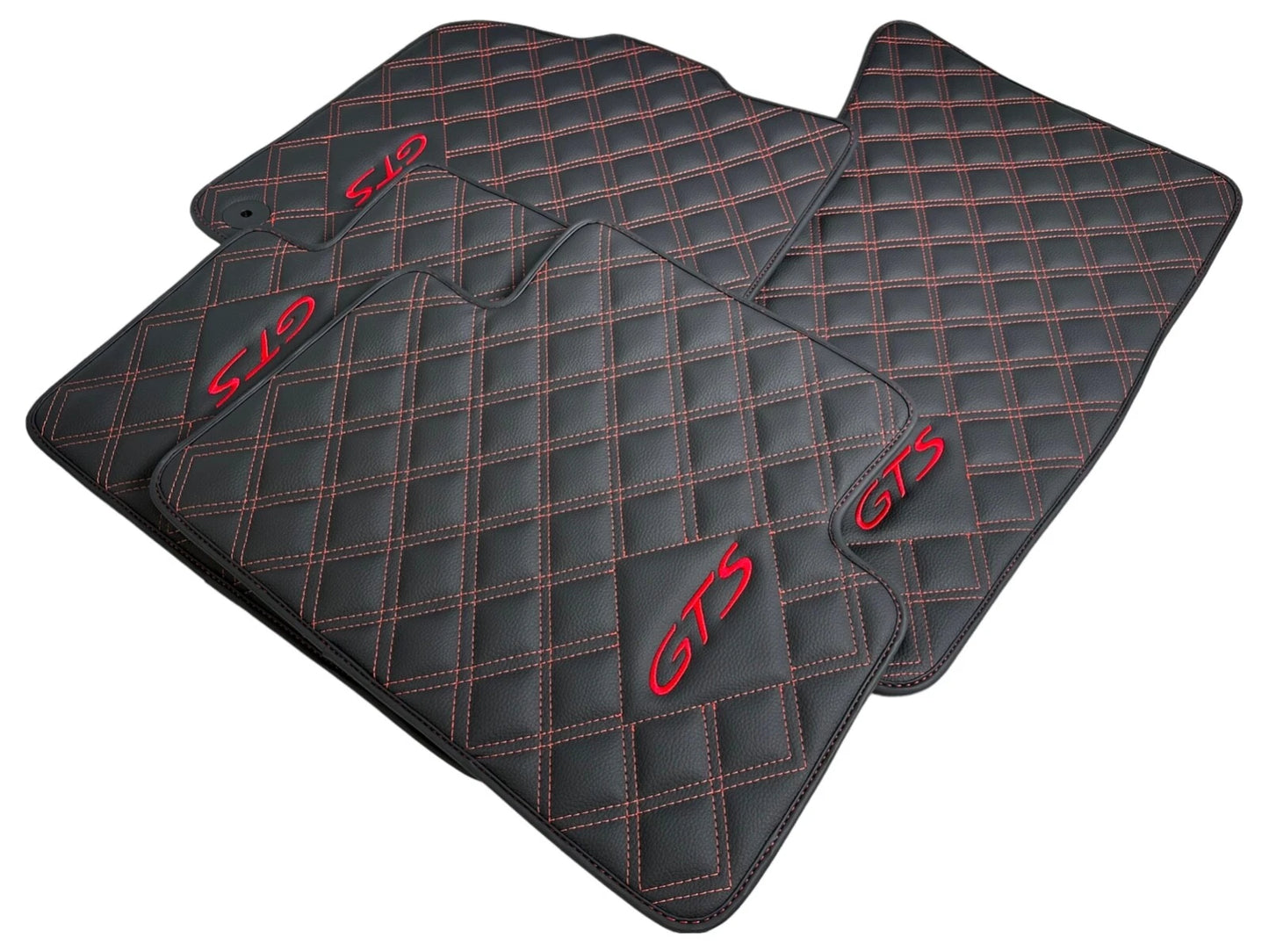 Leather Floor Mats for Porsche Macan GTS 2014-2023 LHD Carpet AutoWin Luxury