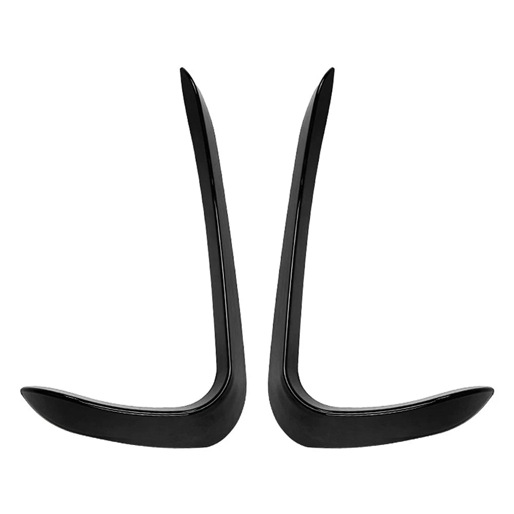 Black Front Bumper Side Spoiler for BMW X6 F16 M Sport 2015-2019