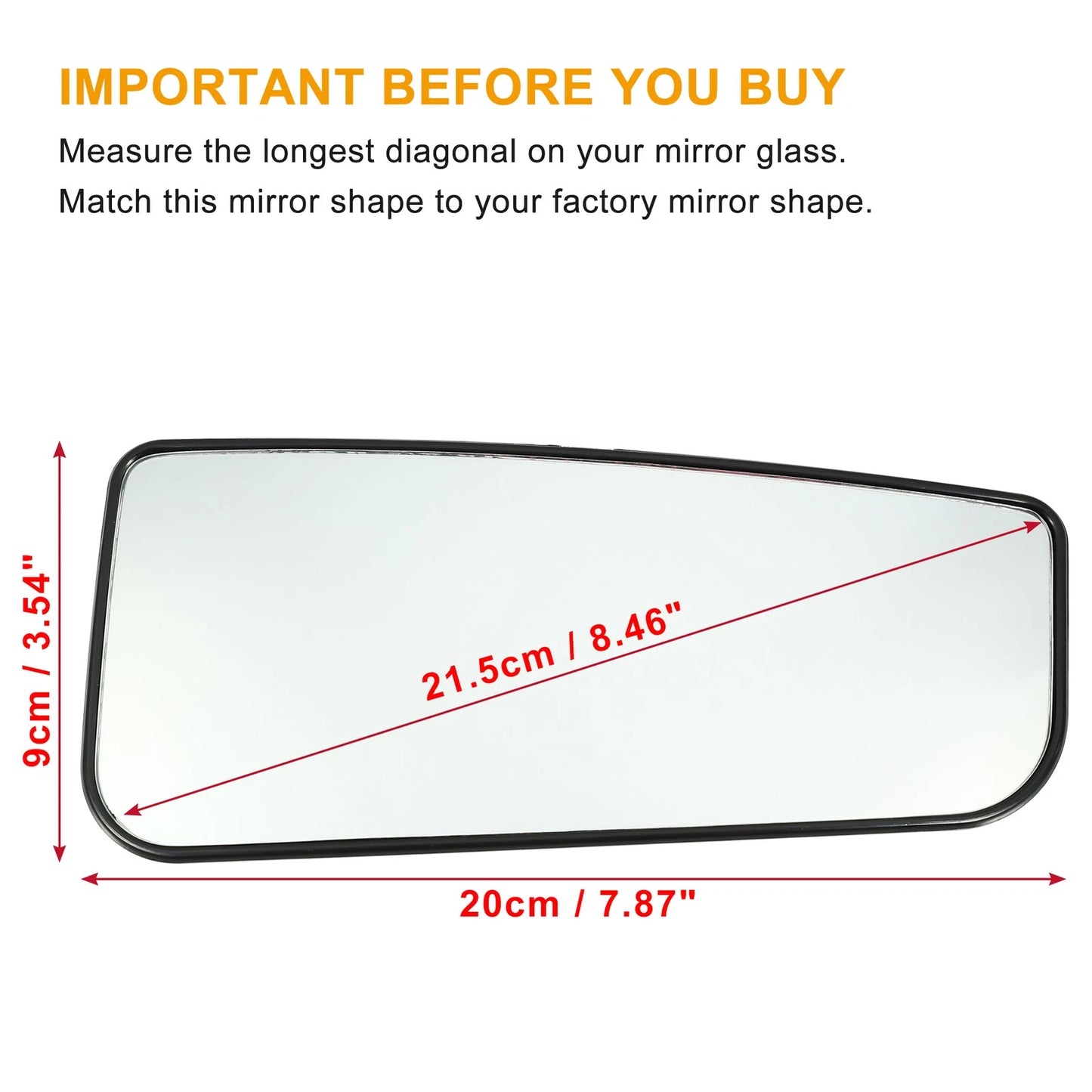 Towing Mirror Glass Lower for Ford F-150 F-250 F-350 F-450 F-550 (2004-2023)