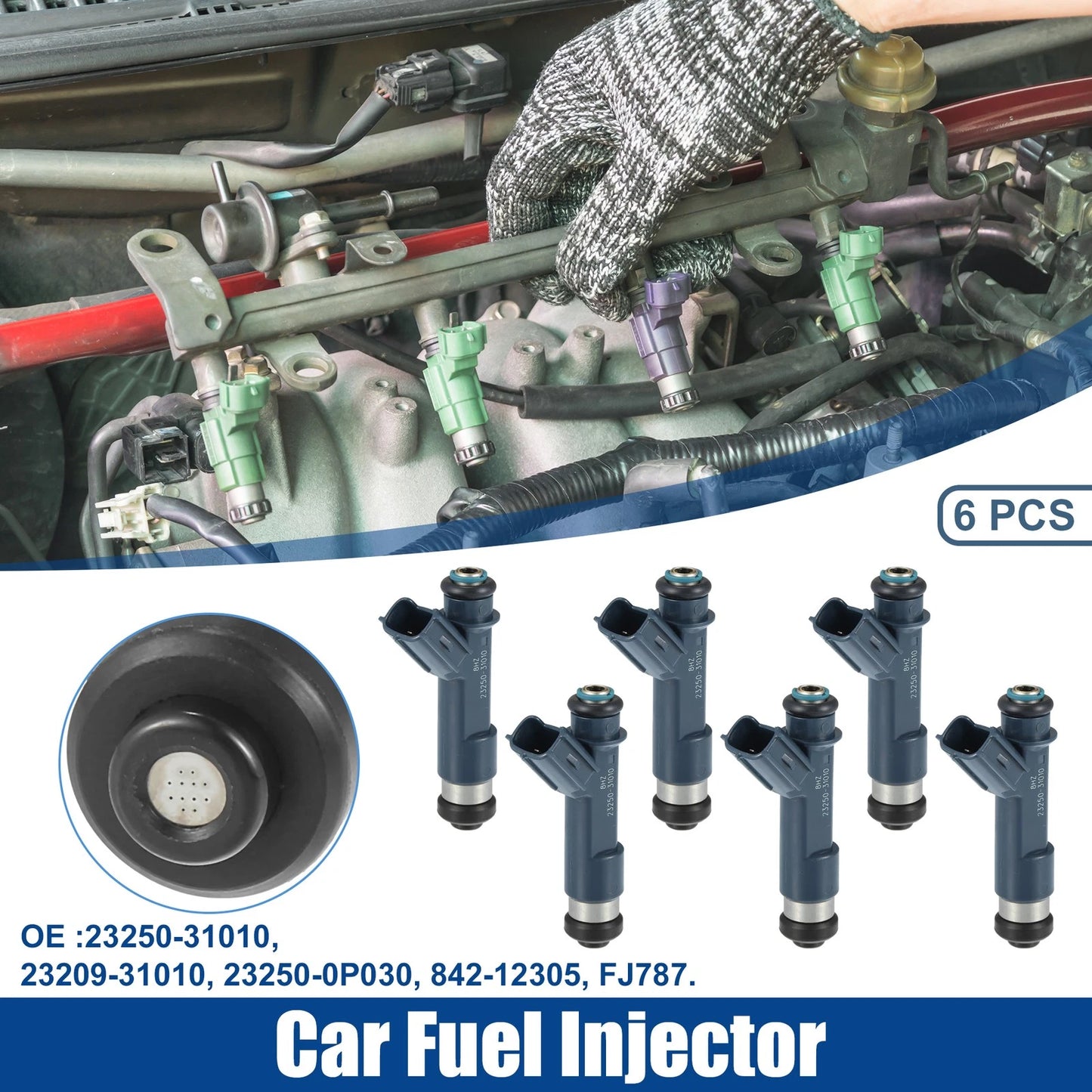 6 x Fuel Injector Nozzles for Toyota Tacoma 4.0L (2005-2015)