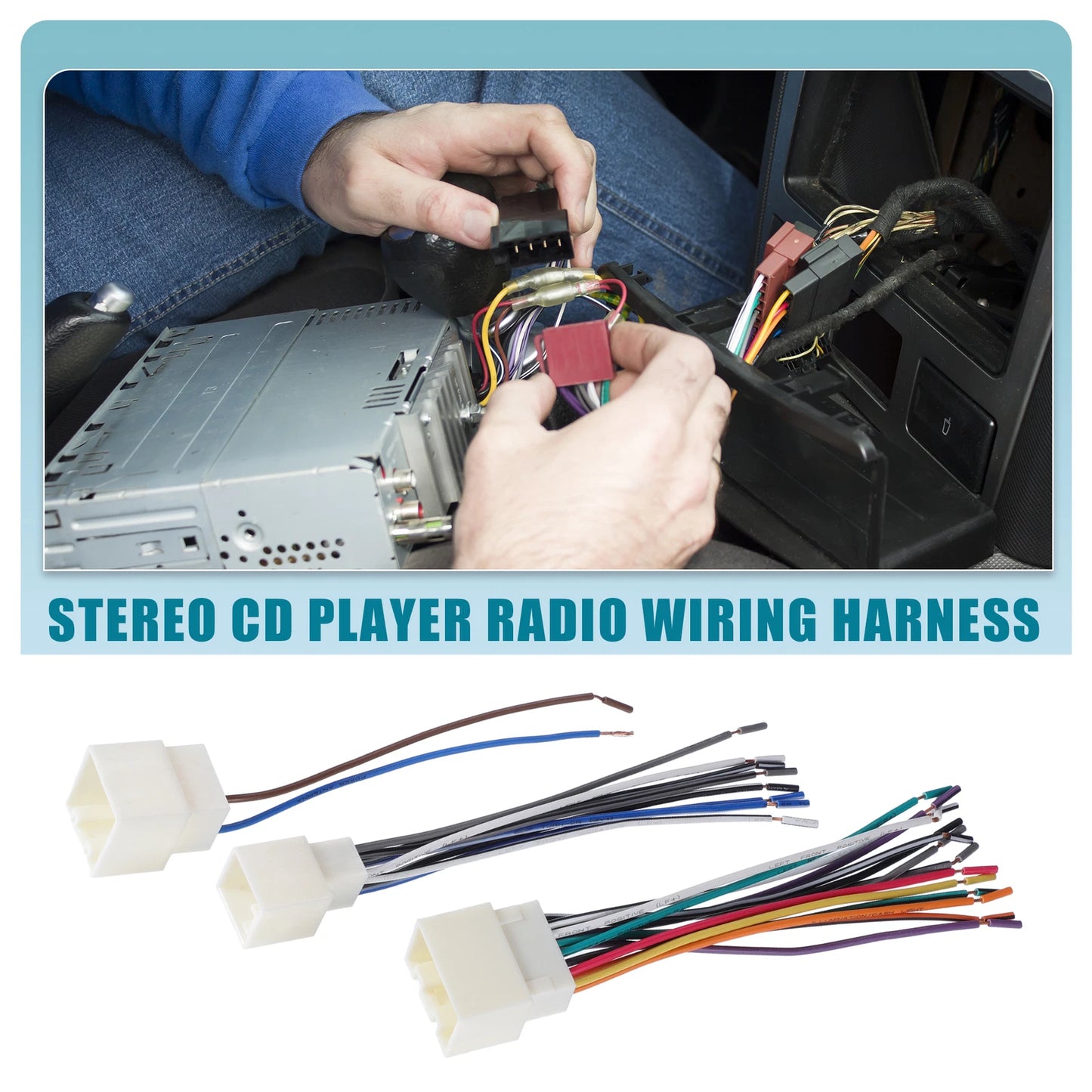 Stereo CD Player Radio Wiring Harness 24 Pin for Ford (1998 - Present)