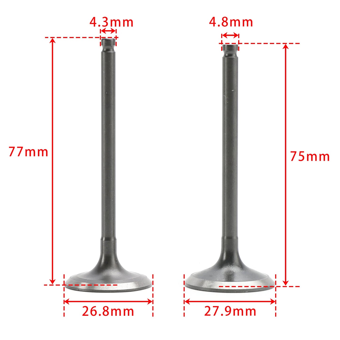 Exhaust & Intake Valves for Yamaha YFZ 450, WR 450F, YZ 450F (2003-2009)