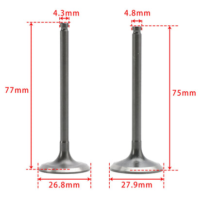 Exhaust & Intake Valves for Yamaha YFZ 450, WR 450F, YZ 450F (2003-2009)