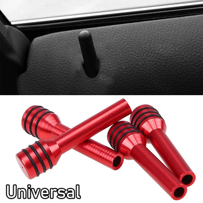 4 x Red Auto Interior Door Lock Knob Covers for Car (Fits Most Models)