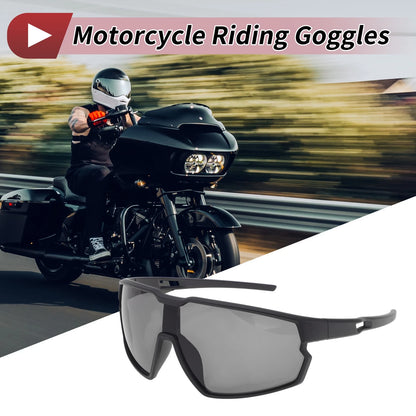 Goggles Deep Gray Lens Black Frame PC Cycling for Motorcycle
