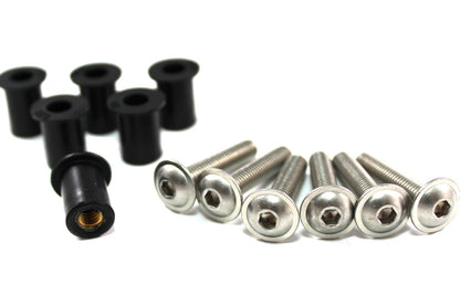 6x Parabrisas Viento Escudo Goma Tuercas Tornillos for Yamaha Nmax Scooter
