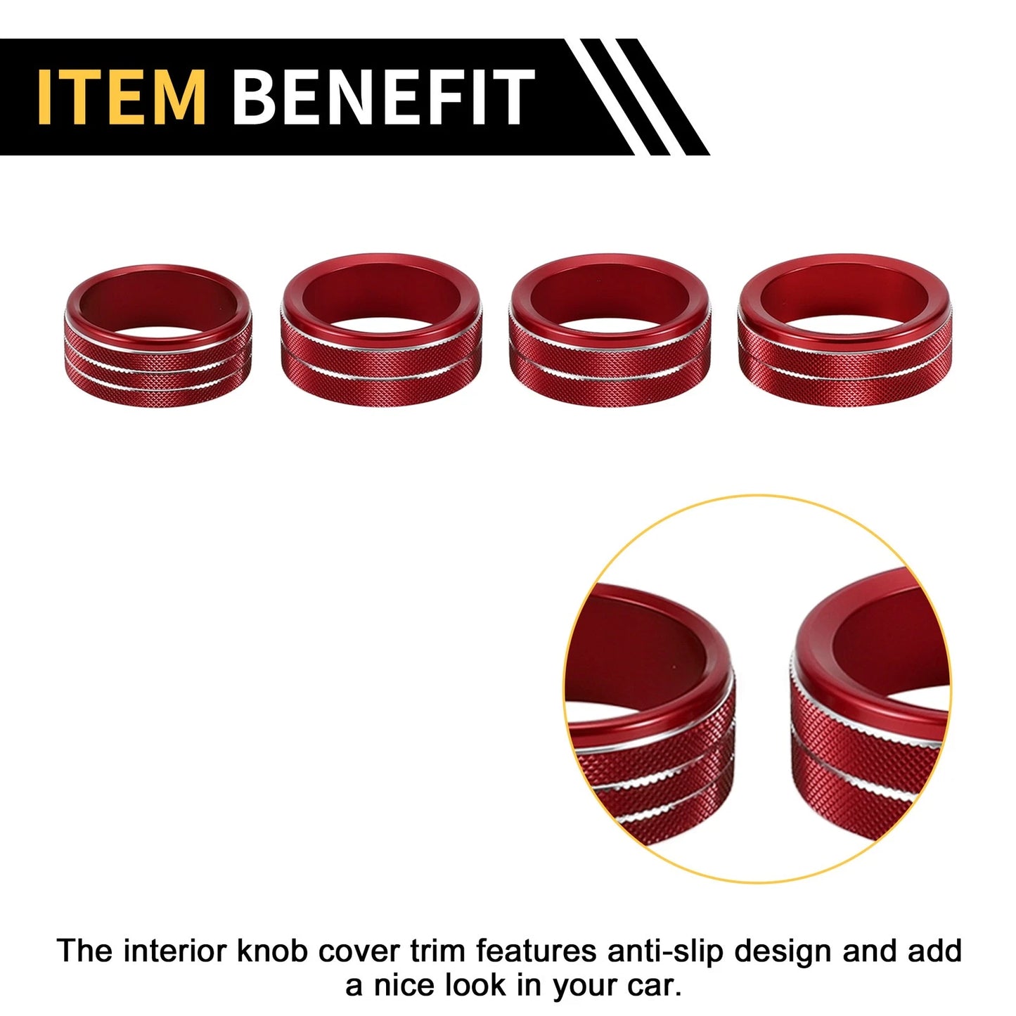 Air Conditioner Headlight Switch Knob Cover Ring for Jeep Gladiator JT (2019-2023)