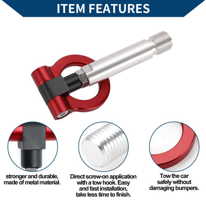 Tow Hook Ring for Toyota Yaris (23cm) Red (2006-2020)