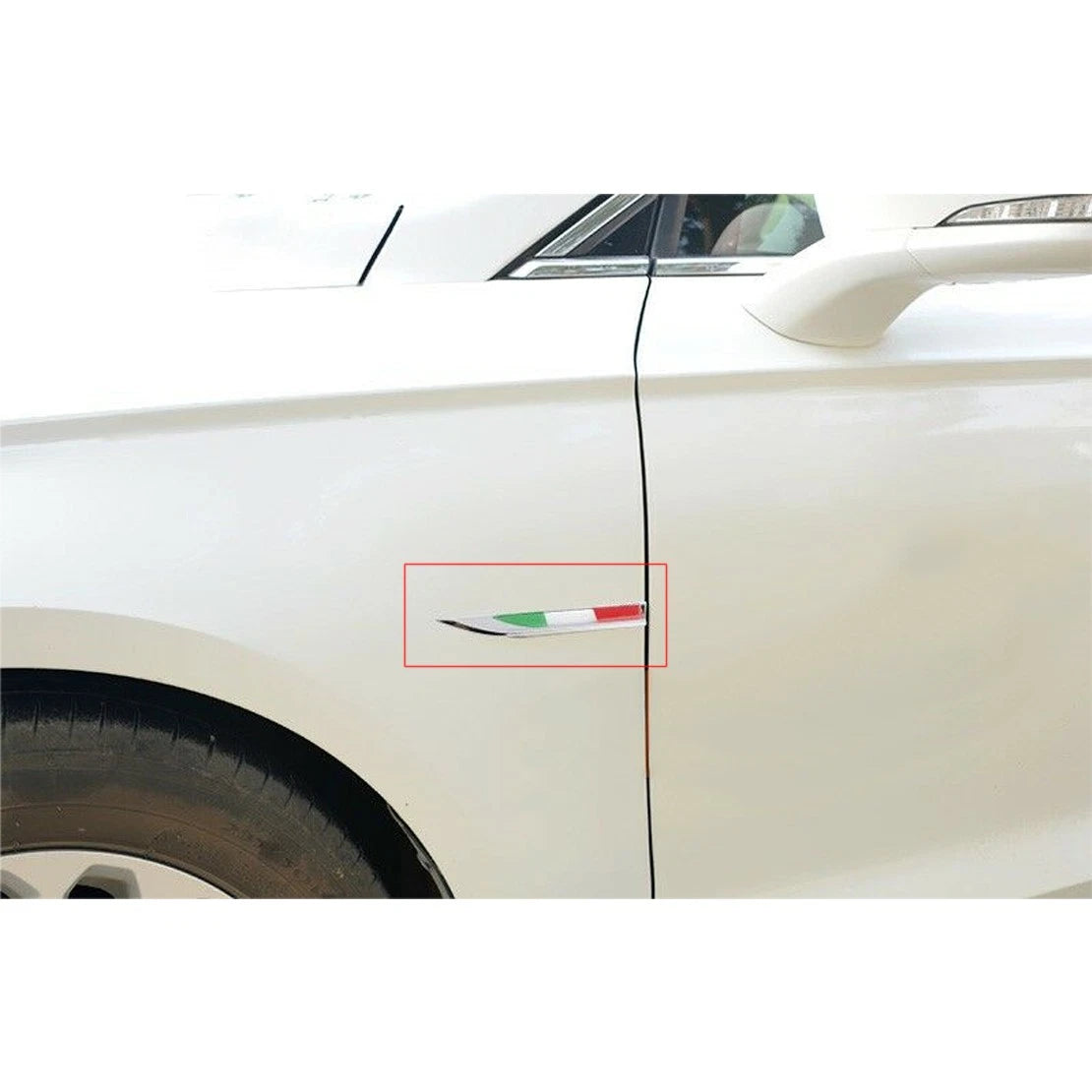 3D Italian Flag Car Truck Auto Fender Emblem Decal Badge