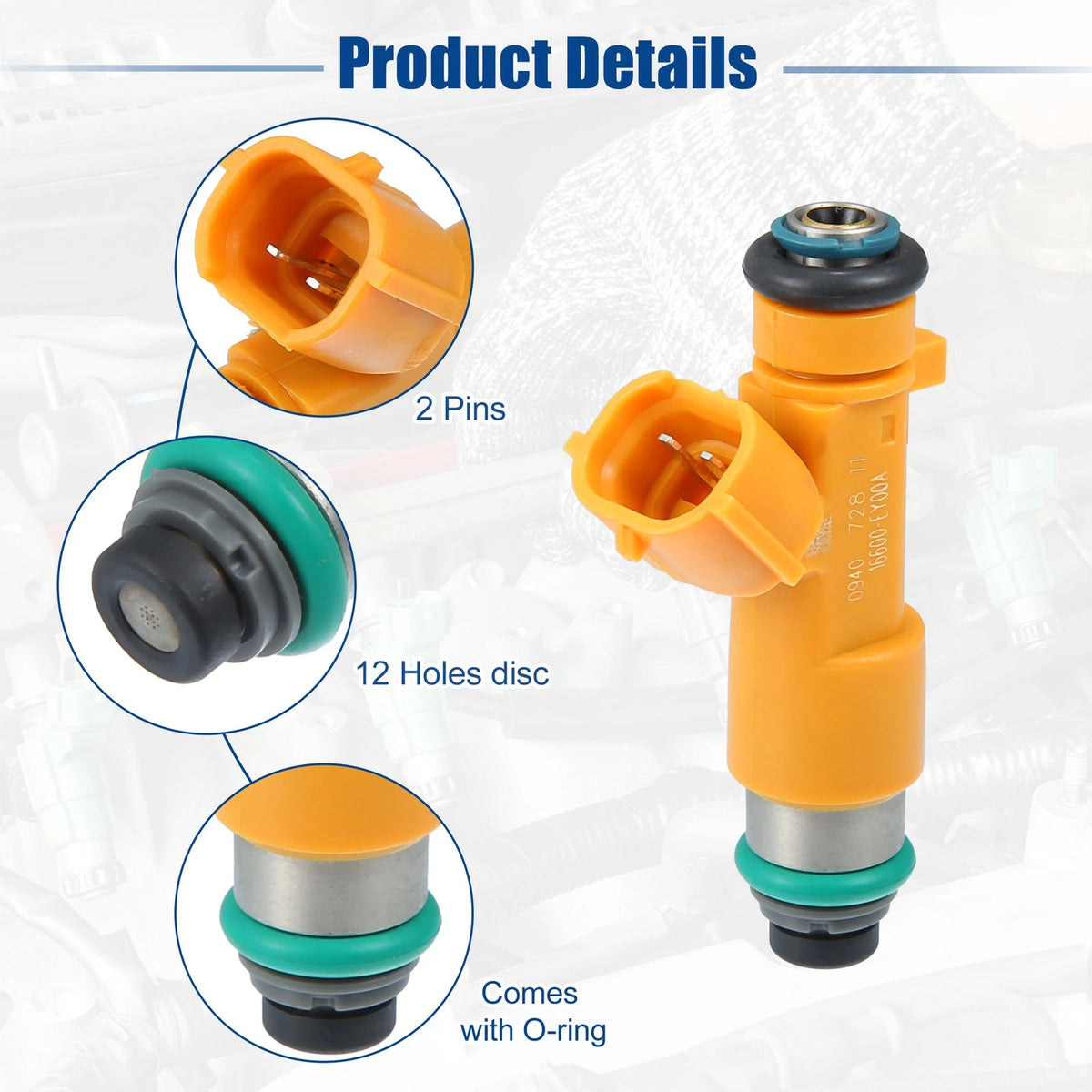6 x Fuel Injector Nozzle for Infiniti Q50 3.7L (2014-2015)