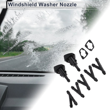 Windshield Washer Nozzle & 6 x Hose Connectors for Jeep (2007-2018)