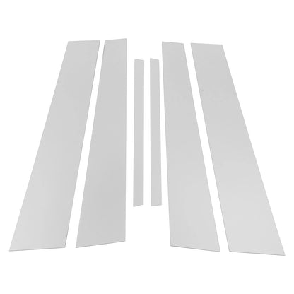 6 Pcs Door Pillar Window Trim for Acura TL (2004-2008) Silver Tone