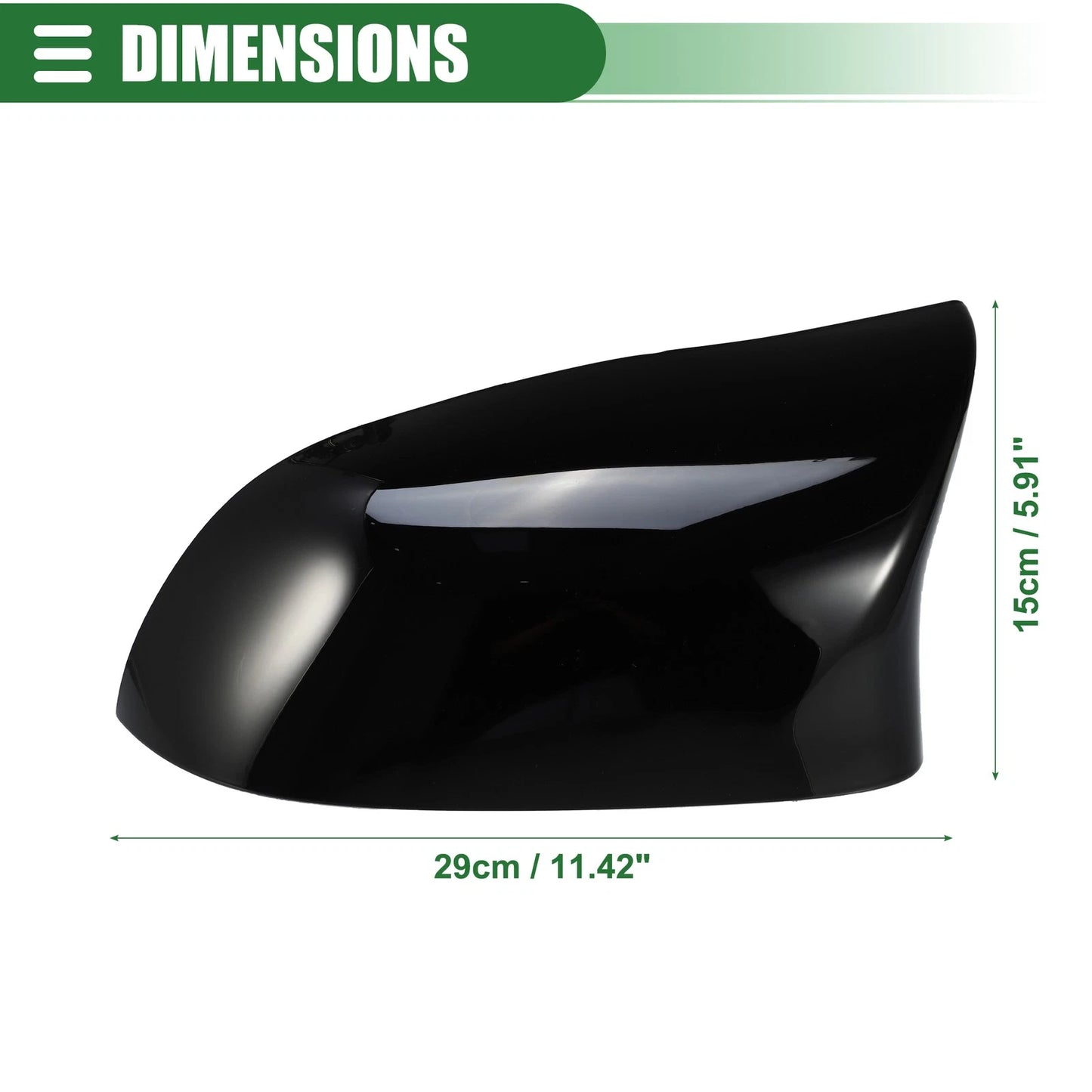 Rearview Mirror Covers for BMW F15 X5 F16 X6 2014-2017 Gloss Black ()