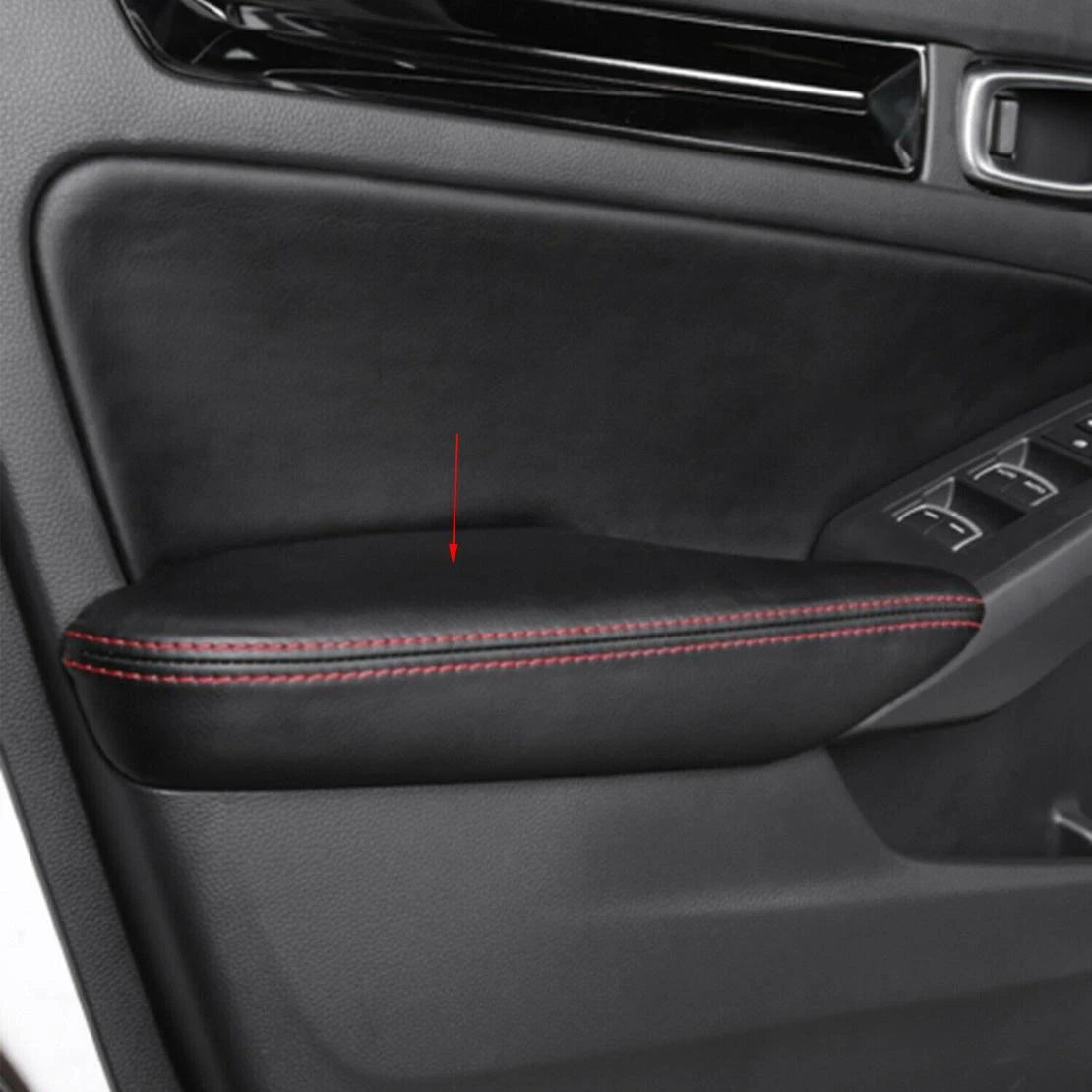 PU Leather Interior Door Armrest Cover for Honda Civic Sedan (2022)