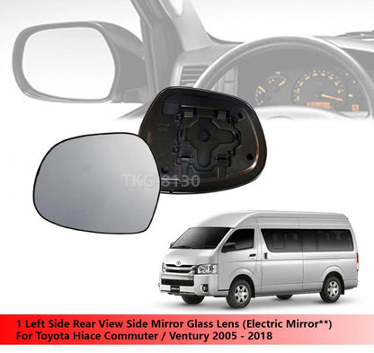 LH Mirror Glass Lens for Toyota Hiace Commuter (2005-2018)