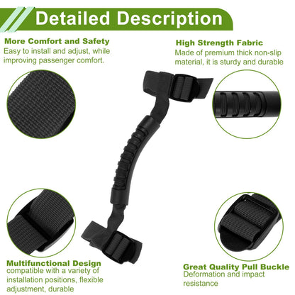 Roll Bar Grab Handles for Jeep Wrangler YJ TJ LJ JK JL 1987-2021 Black