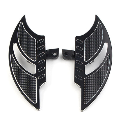 Black Male Mount Foot Pegs for Harley Dyna FXD FLST (2006-2017)