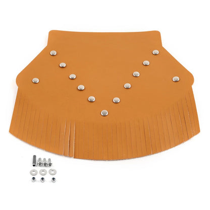 Rear Fender Mud Flap Cover w/Fringe Orange for Harley Sportster (2004-2023)
