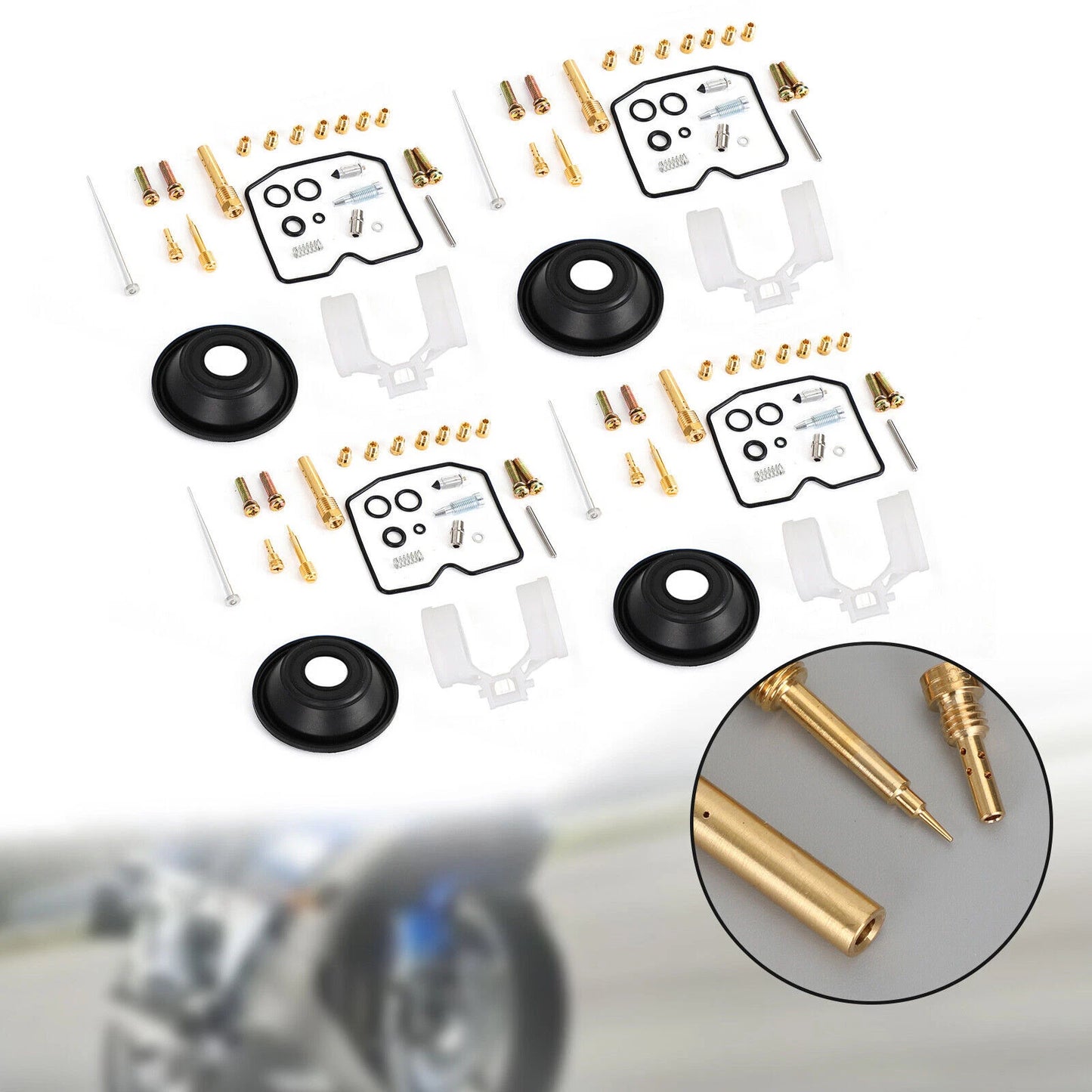 4X Carburetor Repair Kit for Kawasaki Zephyr ZR750-H/ZR-7/ZR-7S (1991-2003)
