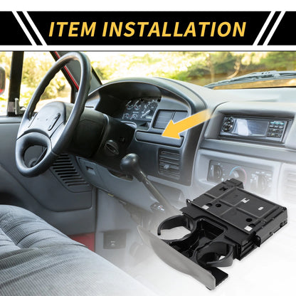 Dashboard Cup Holder for Ford F-450 F-350 F-250 F-550 (1999-2004) Gray
