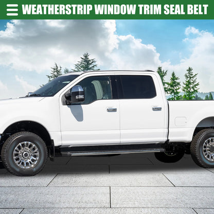 Front Left Window Belt Weatherstrip for Ford F-250 (1999-2016) Black