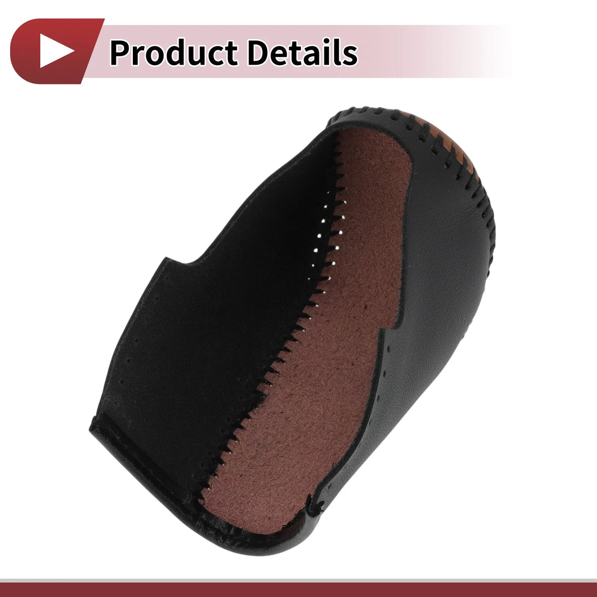 Gear Shift Knob Cover for BMW 3 Series E90 2004-2012 Black Brown Faux Leather