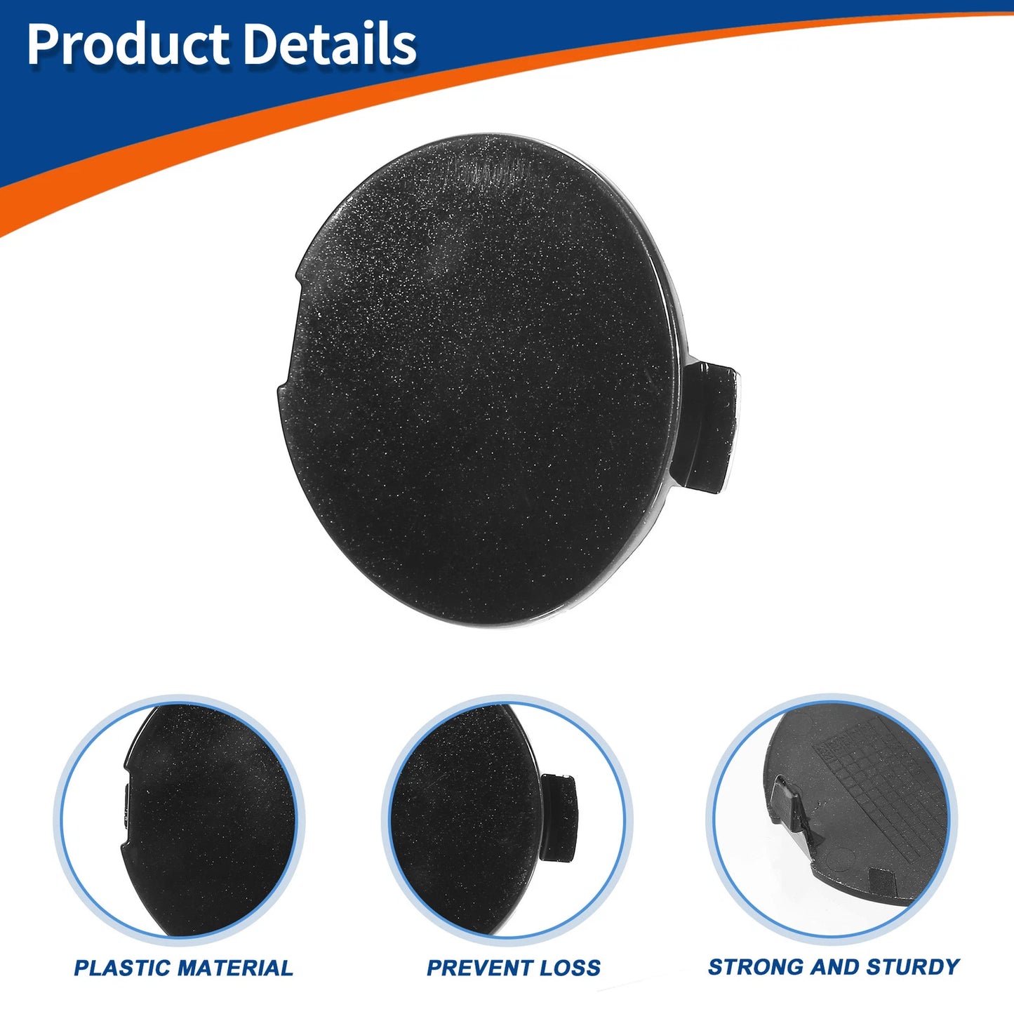 Front Right Tow Hook Cover for Mazda 6 (2008-2012) - Black