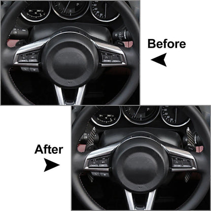 2 x Carbon Fiber Paddle Shift Steering Wheel Shifters for Mazda CX-5, CX-3, 6 (2012-2023)