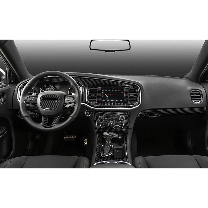 Carbon Fiber Center Cup Holder Cover for Charger 2015-2023