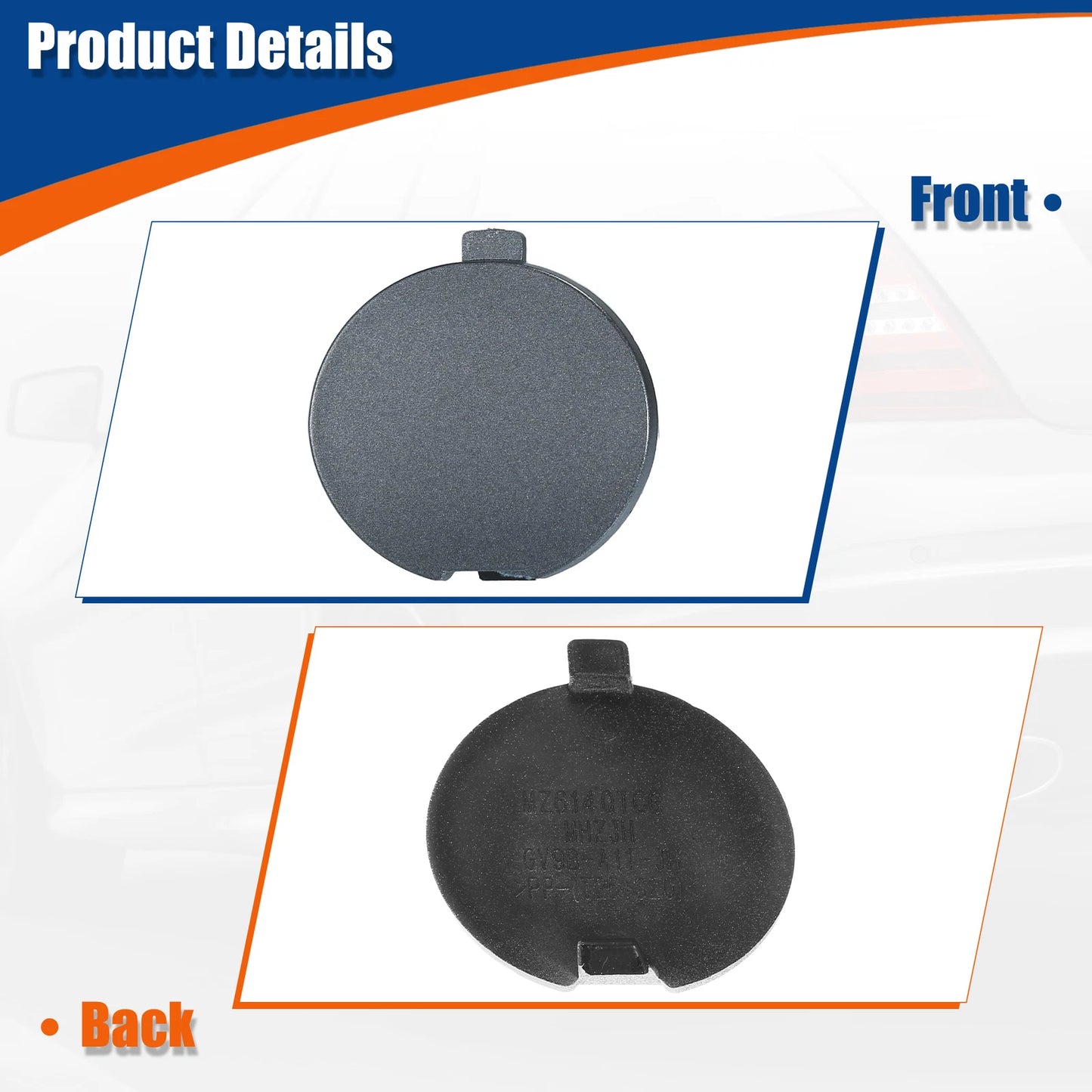 Front Tow Hook Cover for Mazda 6 (2014-2016) Gray