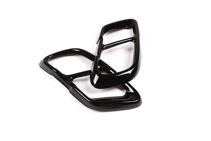 Pair Black Rear Exhaust Tip Cover End Pipe Trim Fit For BMW X5 2019