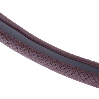 15" Universal PU Leather Car Steering Wheel Cover for Auto Accessory