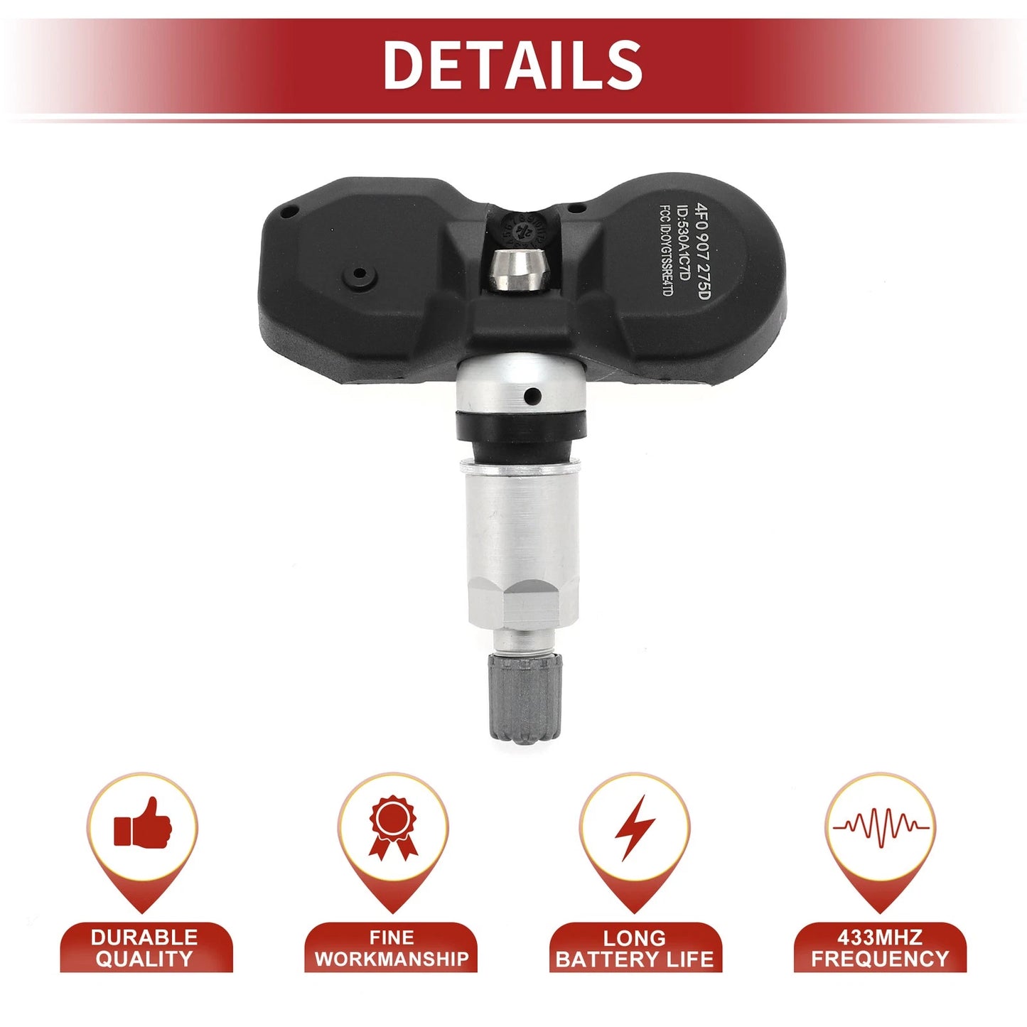 Tire Pressure Sensor 433MHz for Porsche Boxster (2012-2016)