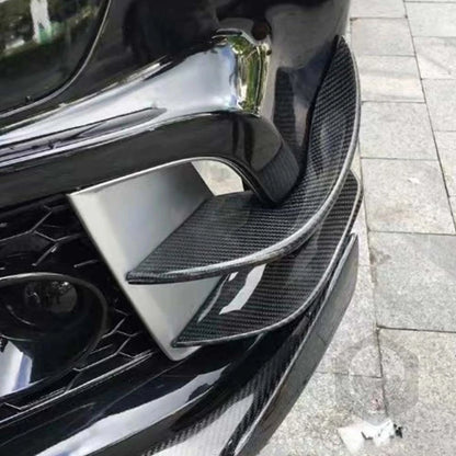 Real Carbon Fiber Front Side Canards Splitter Trim For Audi RS6 2013-2017