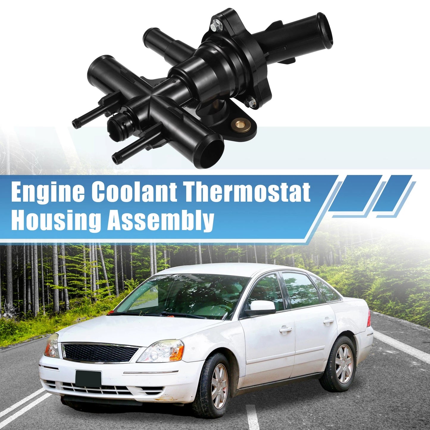Engine Coolant Thermostat Housing for Ford Mercury 3.0L V6 (2005-2007)