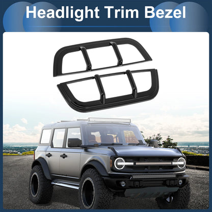 Headlight Trim Bezels for Ford Bronco  - 2 x Front Left & Right