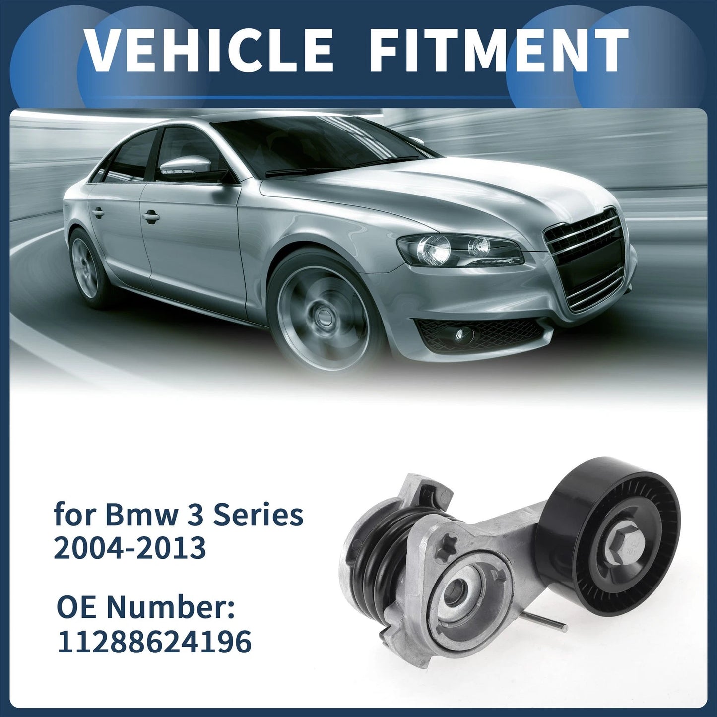 Belt Tensioner for BMW 128i 3.0L L6 (2008-2013) - Durable Metal Component