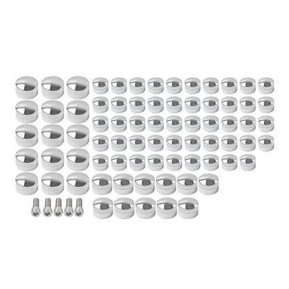 75X Chrome Engine Bolt Topper Caps for Harley Touring Road Street Glide (07-16)