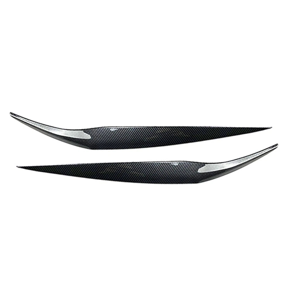 Carbon Fiber Front Headlight Eyebrow Cover Trim for Ford Fiesta (2013-2017)