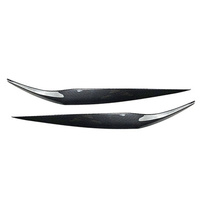 Carbon Fiber Front Headlight Eyebrow Cover Trim for Ford Fiesta (2013-2017)