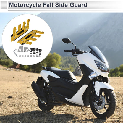 1 Set Side Guard Fender Mud Guards Gold Tone for Motorcycle