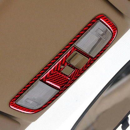 Red Carbon Fiber Reading Light Lamp Panel Cover Trim for Honda Civic