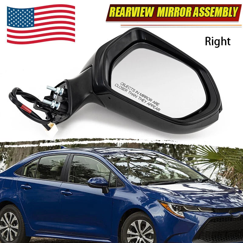 Passenger Side Power Door Mirror Assembly for Toyota Corolla (2020-2022)