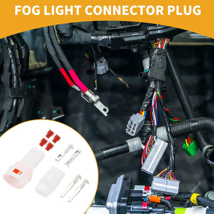 Fog Light Connector Plug 2 x Male Female Wire Terminal for Yamaha