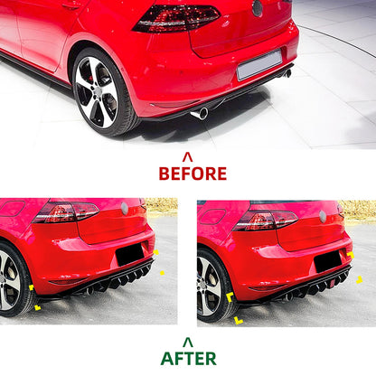 1x Rear Bumper Diffuser Lip with Light for Volkswagen Golf 7 (2013-2020)