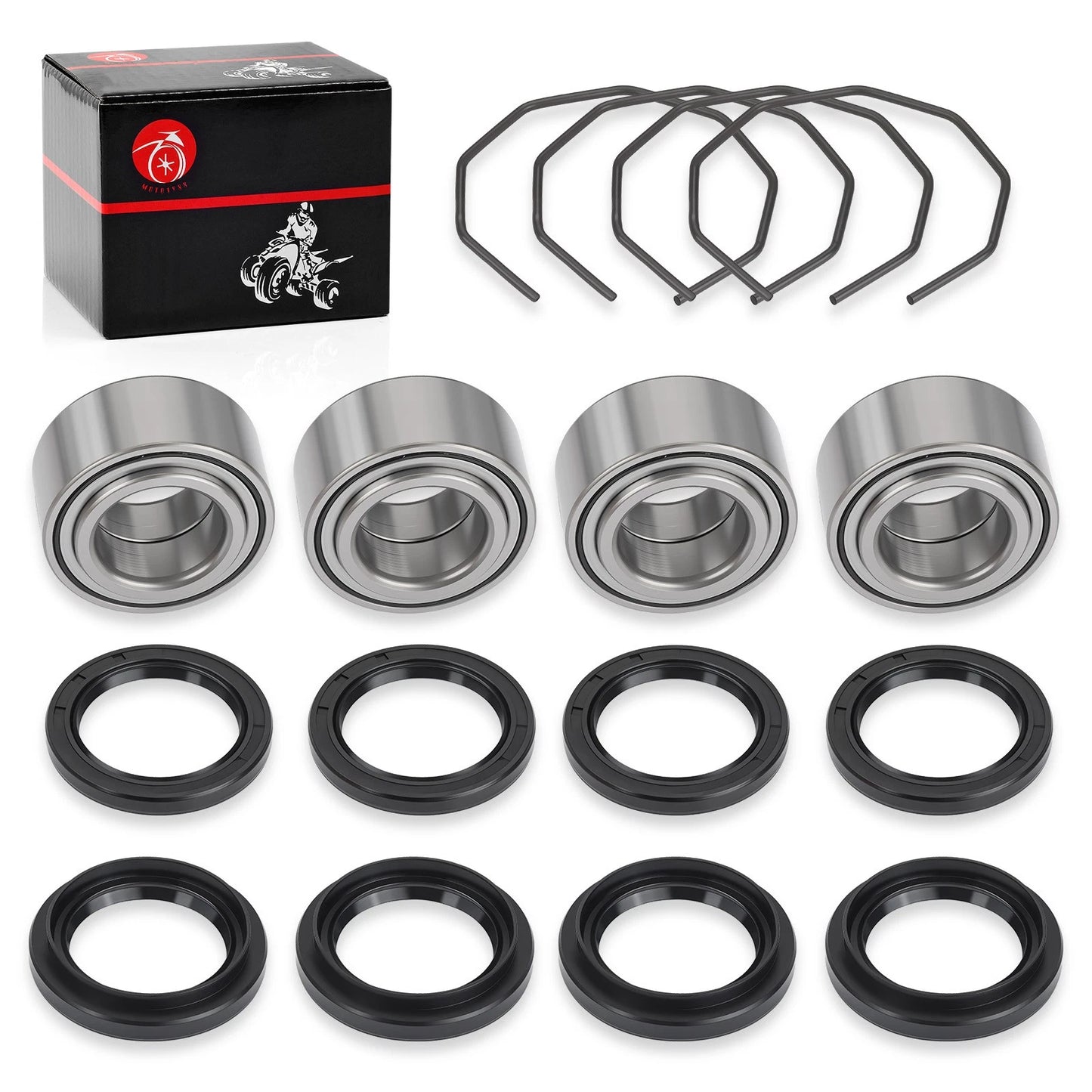 Front Rear Wheel Hub Bearings & Seal Kit for Arctic Cat