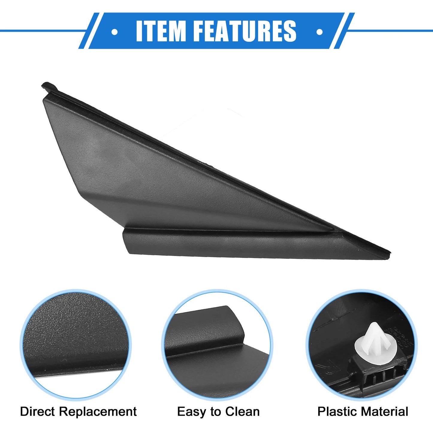 2 x Left Right Mirror Corner Triangle Fender Covers for Hyundai Elantra (14-16)