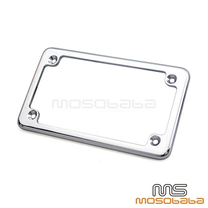 Chrome Motorcycle License Plate Frame for Harley Scooter Chopper