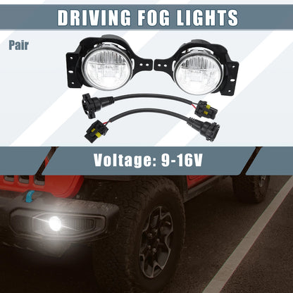 4 Inch LED Fog Lights for Jeep Wrangler JL JLU (2018-2023) - 1 Pair
